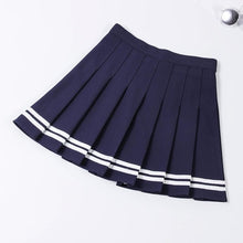 Load image into Gallery viewer, Women Skirt Preppy Style High Waist Chic Stitching Skirts Summer Student Pleated Skirt Women Cute Sweet Girls Dance Skirt