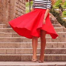 Load image into Gallery viewer, New Women Gray Retro High Waist Pleated Belted Maxi Skirt S-XXL Blue Wine Red Black  New Autumn Winter
