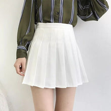 Load image into Gallery viewer, Women Skirt Preppy Style High Waist Chic Stitching Skirts Summer Student Pleated Skirt Women Cute Sweet Girls Dance Skirt
